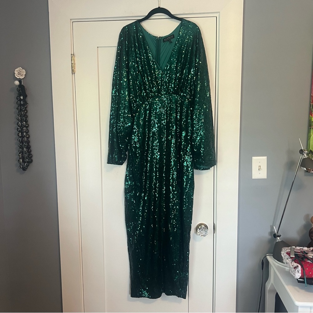 Eloquii Green Sequin Dress